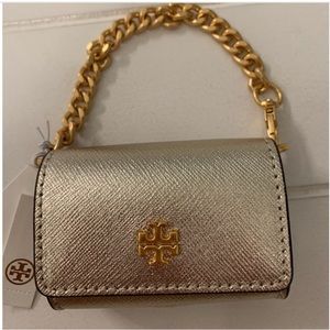 ISO Gold Tory Burch Emerson AirPod case